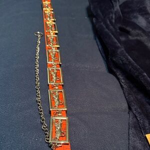 Silver Tone Big Cat Motif Belt